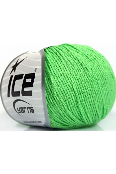 Ice yarns 4x50 جرام. قطن عضوي للأطفال، قطن عضوي أخضر فاتح للأطفال، خيوط صيفية...