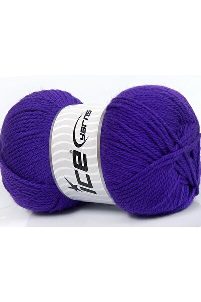 Ice yarns 4x100 جرام. خيوط أكريليك ناعمة للأطفال باللون الأرجواني للشتاء، خيو...
