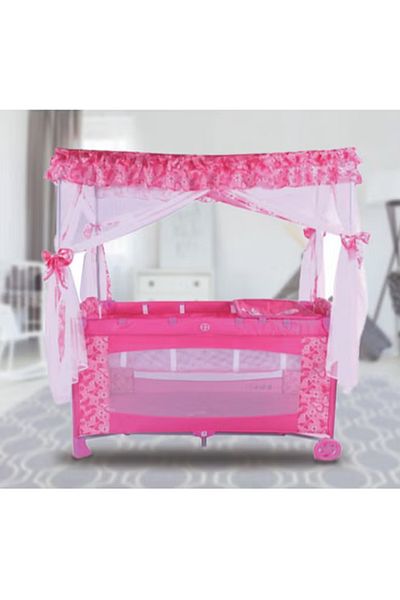 FULLJOY Large children's bed with roof and mosquito net, 27-910A