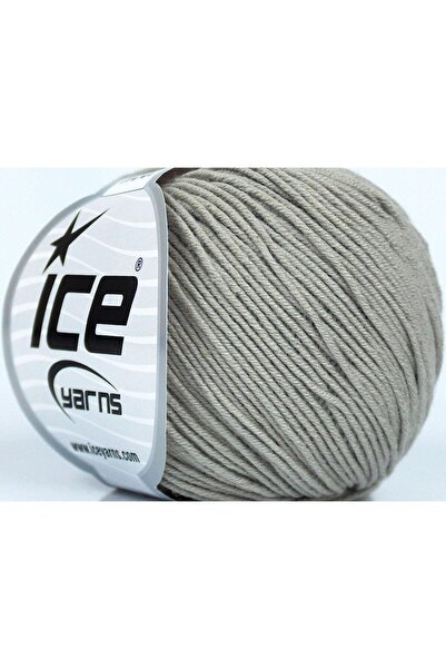 Ice yarns 8x50 جرام. قماش أديل قطني، أكريليك رمادي فاتح للأطفال، خيوط صيفية، قطن
