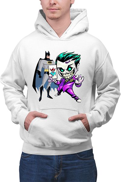 OEM Men's hoodie Batman Vs Joker Bruce Death Metal