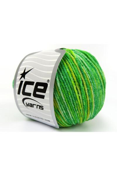 Ice yarns 8x50 جرام. خيوط صيفية من الأكريليك من لورينا سبلاش، بألوان أخضر قطن...