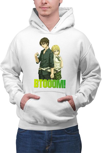 OEM Hanorac barbati Btooom! Sakamoto Ryouta Himiko Lovers Game Crafting Bombs