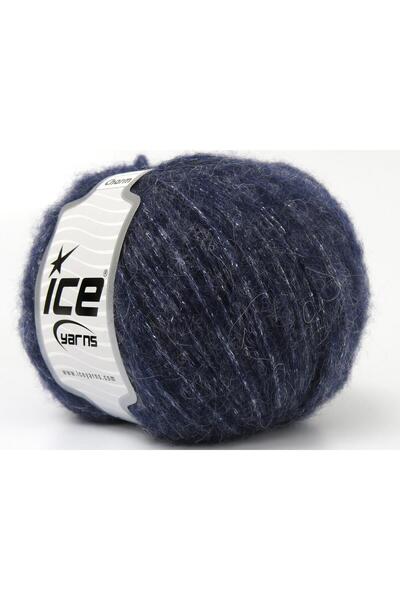 Ice yarns 6×50 جرام. خيوط تيفتيك، لمعان معدني، أكريليك أزرق داكن لامع، فاخر، ...