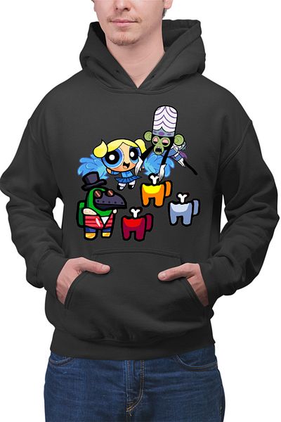 OEM Men's Hoodie Among Us Impostor Character Wonder Mojo Jojo Bubble