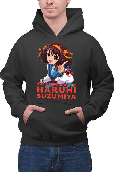 OEM Men's Hoodie Haruhi Suzumiya SOS Club President Sci-fi Anime Otaku