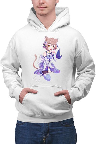 OEM Men's Hoodie Re Zero Felix Supportive Sleepy Otaku Cosplay Nya