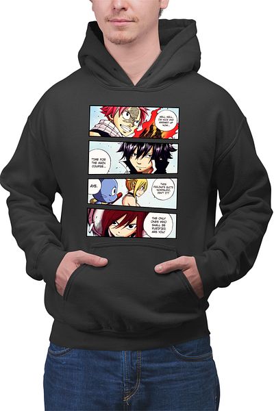 OEM Men's Hoodie Fairy Tail Manga Best Otaku Panel