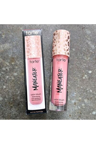 Tarte Tarte Pink Coral Maneater Satin Blush Cheek Plump Full Size 0.27 fl oz