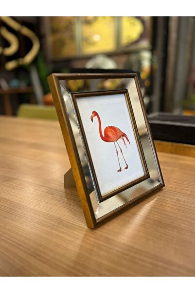 PINALE ART Aynalı Eskitme Gold Fotoğraf Çerçevesi 2'li Set 15x21cm