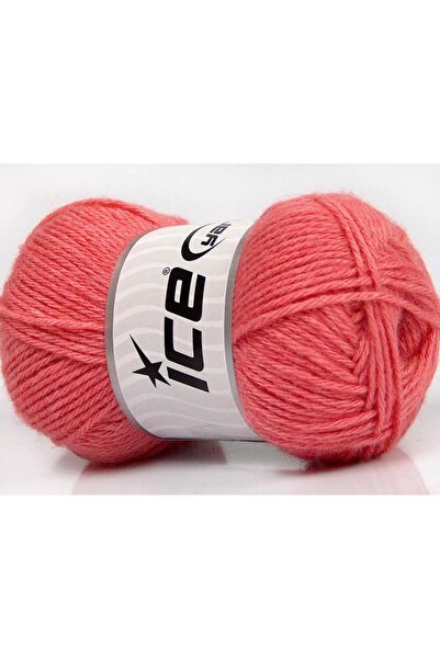 Ice yarns 4x50 جرام. حرير ميرينو دي كي، صوف ميرينو فاخر بلون السلمون، ميرينو،...