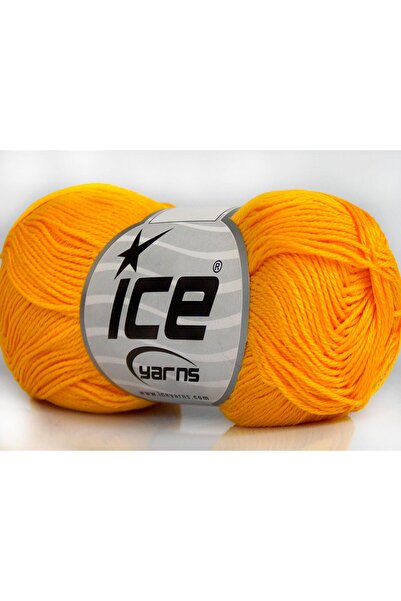 Ice yarns 6×50 جرام. خيوط قطنية صيفية صفراء من CECILIA COTTON، قطن ممرسر، 100...