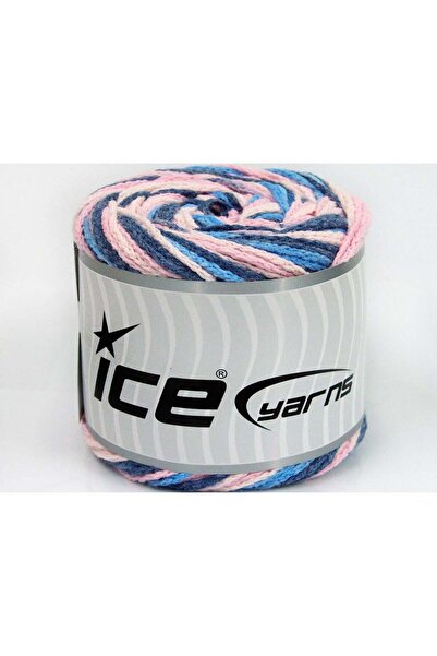 Ice yarns 2 × 150 جرام. خيوط CAKES AIR الأكريليكية بألوان الوردي، وألوان زرقا...