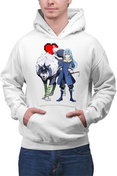 OEM Men's Hoodie TenSura Slime Isekai Rinmuru Ranga Minecraft Heart