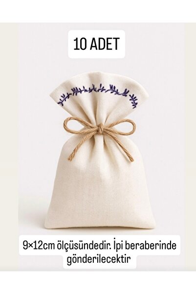 ALASEREN NAKIŞLI HAM BEZ NATURAL 9×12CM 10 ADET KESE DÜĞÜN,NİŞAN,KINAGECESİ ÇOK AMAÇLI BEZ KESE BEZ POŞET