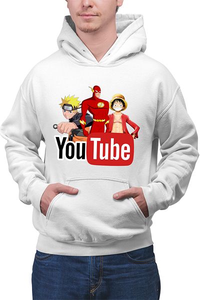 OEM Men's Hoodie The Flash Naruto One Piece Anime Cartoon