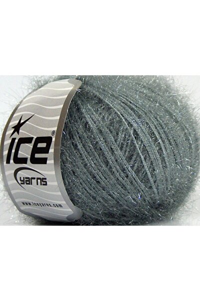 Ice yarns 8x50 جرام. سباركل سوفت، لون رمادي فاتح معدني لامع، ناعم، ملمس شعري،...