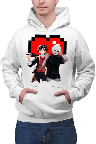 OEM Men's Hoodie UQ Holder Touta Kaneki Tokyo Ghoul Vampire Minecraft