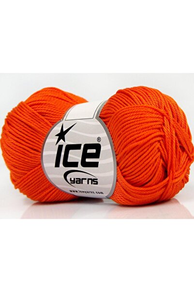 Ice yarns 6×50 جرام. خيوط قطنية صيفية برتقالية من جيزة، قطن، 100% قطن