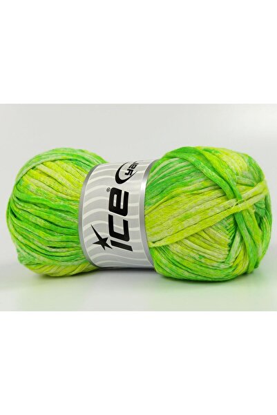Ice yarns (4 قطع 100 جرام) قطن سبلاش قطن 4 عبوات ألوان خضراء،