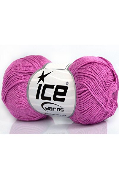 Ice yarns 6×50 جرام. خيوط قطنية صيفية وردية اللون من CECILIA COTTON، قطن ممرس...