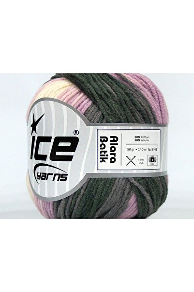 Ice yarns 8x50 جرام. خيوط صيفية من القطن، أكريليك أسود، كريمي، رمادي، ودرجات ...