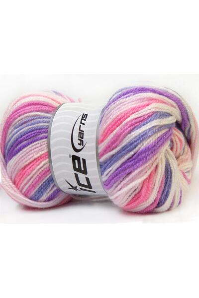 Ice yarns مجموعة من 4 × 100 جرام من خيوط الجليد، خيوط غامبول، أرجواني، أرجوان...