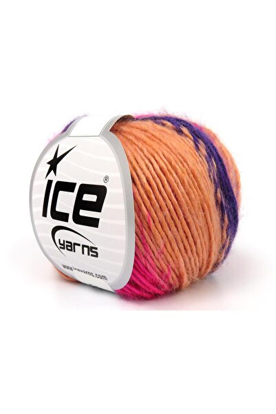 Ice yarns 8x50 جرام. خيوط بانوراما الممتازة من الأكريليك باللون الوردي، والأر...