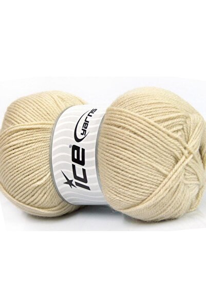 Ice yarns 4x100 جرام. سوبر بيبي، خيوط أكريليك للأطفال باللون البيج للشتاء، 10...