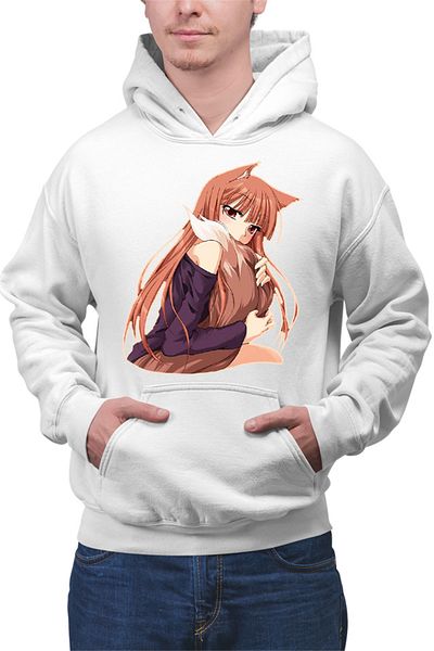 OEM Men's Hoodie Spice And Wolf Holo Furry Fluffy Tail Nom
