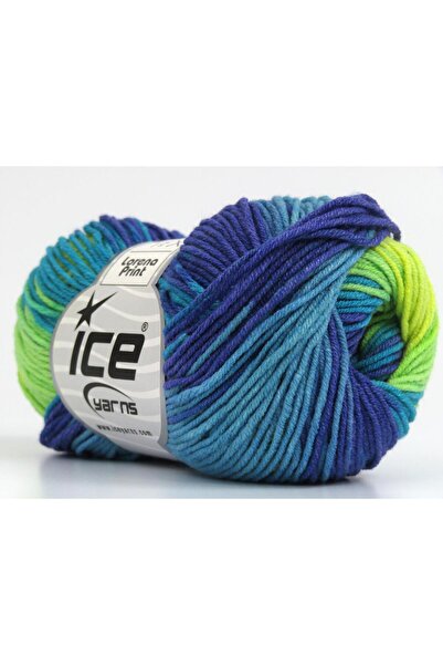 Ice yarns 8x50 جرام. خيوط صيفية من الأكريليك والقطن بألوان أرجواني وفيروزي وأ...