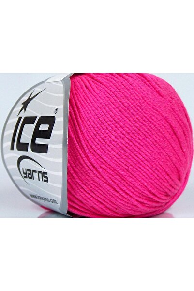 Ice yarns 8x50 جرام. قماش أديل القطني، أكريليك وردي نيون للأطفال، خيوط صيفية،...