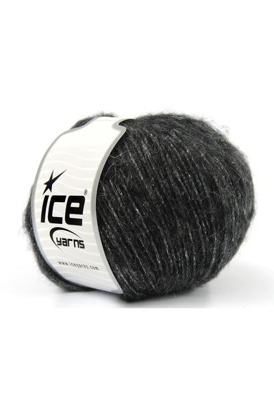 Ice yarns 6×50 جرام. خيوط تيفتيك، لمعان معدني، لمعان أكريليك أسود معدني، فاخر...
