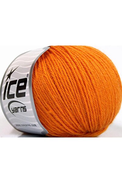 Ice yarns 4x50 جرام. بيبي ألباكا، صوف الألبكة الفاخر باللون البرتقالي، صوف ال...