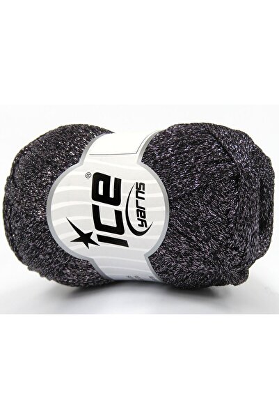 Ice yarns 4x50 جرام. هالي لامع معدني وردي، لامع معدني أسود، خيوط صيفية، سميك ...