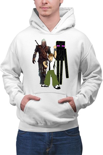 OEM Men's Hoodie Ben 10 Watch Minecraft Enderman Witcher Gerald Sword
