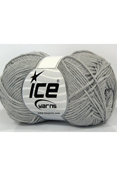 Ice yarns 8x50 جرام. خيوط لورينا بامبو أكريليك، خيوط صيفية رمادية فاتحة من ال...