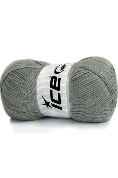 Ice yarns 4x100 جرام. خيوط قطنية ناعمة من كوتوناك، خيوط صيفية رمادية من الأكر...