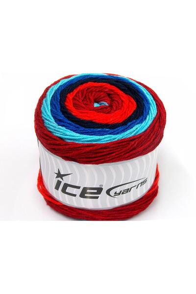 Ice yarns (2 قطعة 200 جرام) CAKES ARAN أكريليك 2 عبوة عنابي، سلمون،