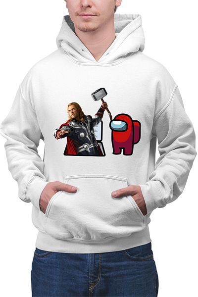 OEM Thor Among Us Suspicious Vent Hammer Gameplay Puzzle Men's Hoodie