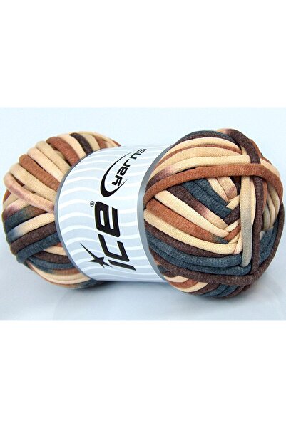 Ice yarns 1×250 جرام. خيوط قطنية جامبو ملونة، ألوان كريمي، درجات بنية، درجات ...