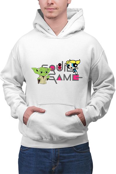 OEM Men's hoodie Squid Game Bubble Yoda Master