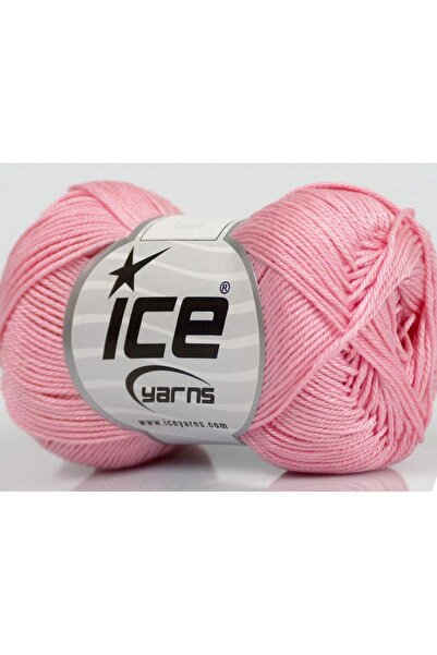 Ice yarns 6×50 جرام. خيوط قطنية صيفية من القطن المرسيريزد من ألمينا، لون وردي...