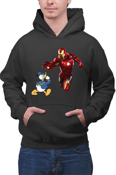 OEM Men's hoodie Ironman Donald Duck Tony Stark Save World