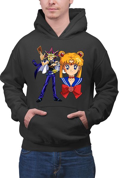 OEM Men's Hoodie Yu Gi Oh Mutou Sailor Moon Duel Links Anime