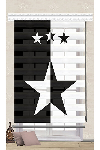 serir home DİJİTAL BASKI ZEBRA SİYAH BEYAZ TARAFTAR BASKILI SR-10017