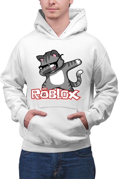 OEM Men's Hoodie Roblox Cat Kitten Fortnite Dab Vip