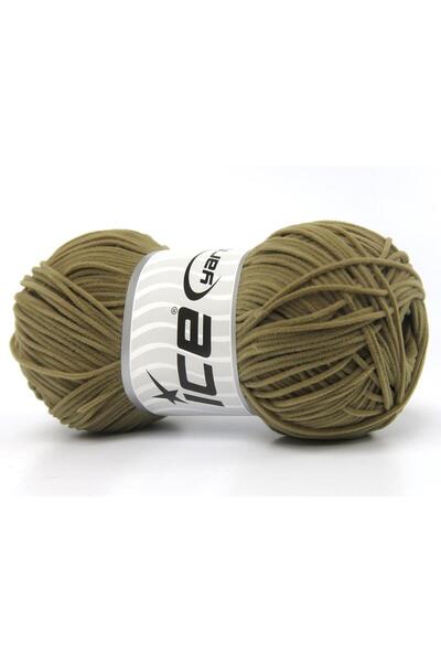 Ice yarns 6×50 جرام. نوبوك شينيل مايكرو فايبر كاكي فاتح للشتاء، شينيل