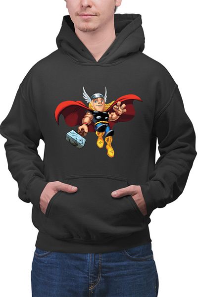 OEM Men's Hoodie Thor Fly Hammer Arrogant Midgard God Walt Disney