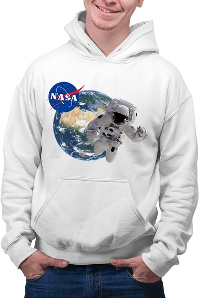 OEM Men's NASA Astronaut Earth Planet Universe Hoodie